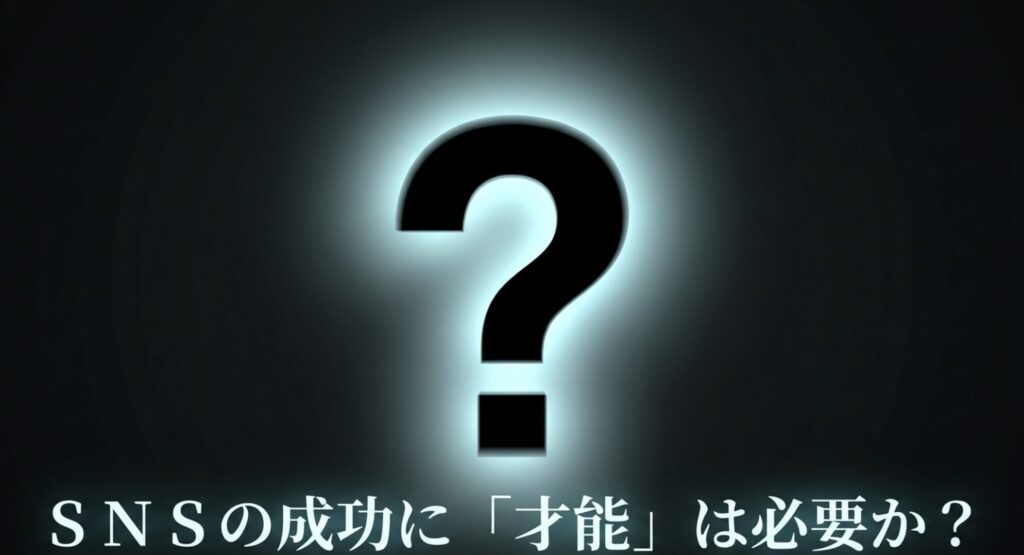 SNSマーケティングの成功に才能は必要なのかを問いかけるタイトルスライド画像