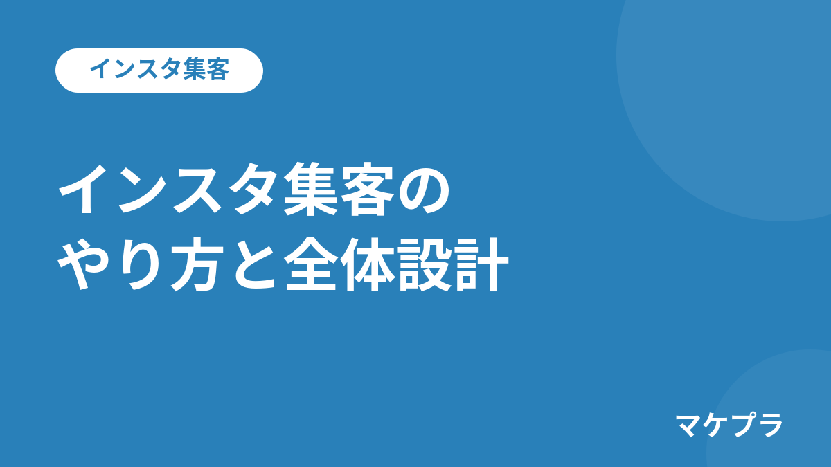 インスタ集客のやり方と全体設計