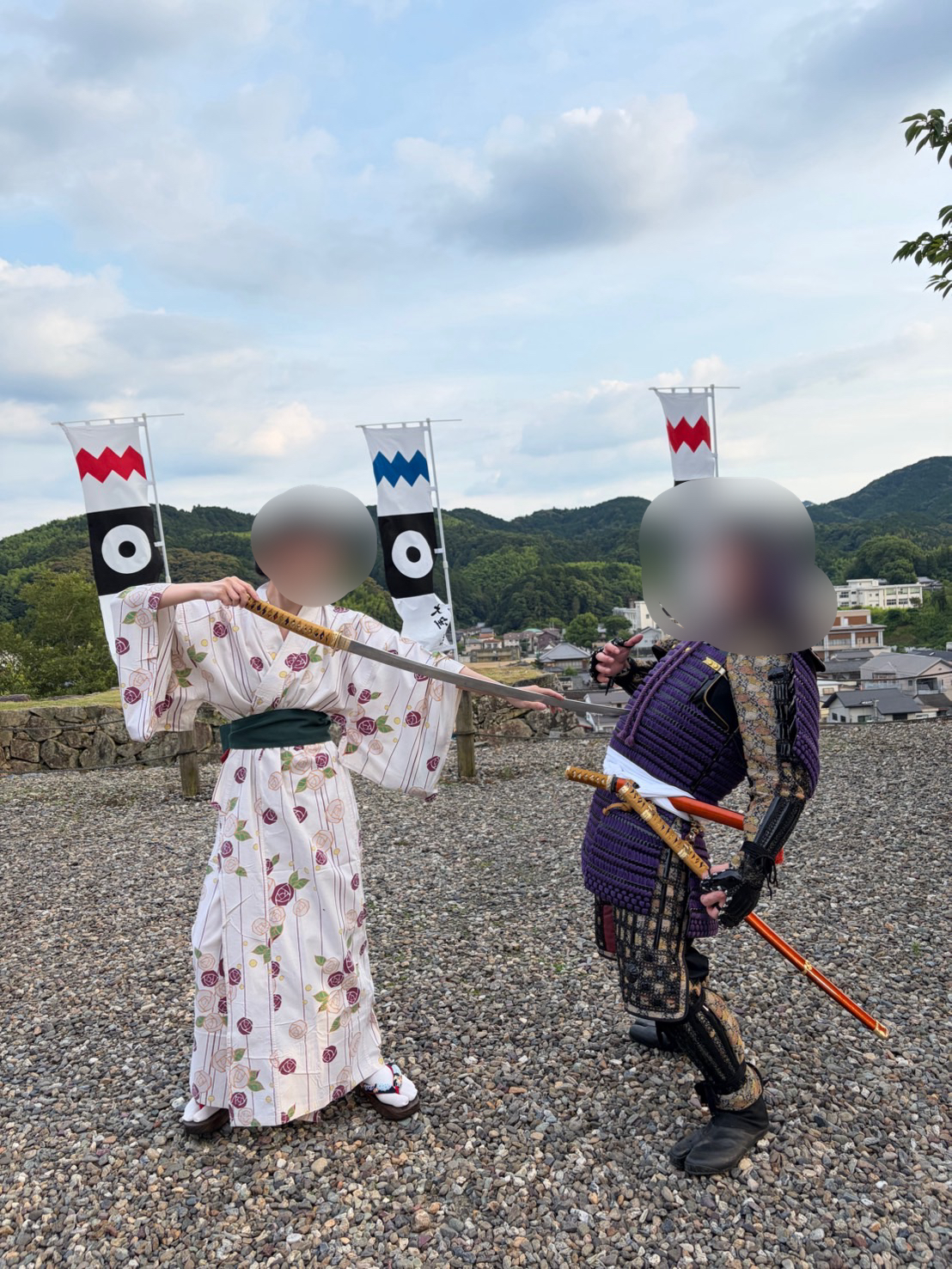 愛媛のお城で武将ごっこ