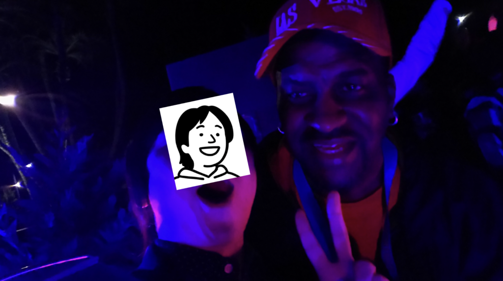 フロリダのライブバーで話しかけてきた男性と撮った一枚