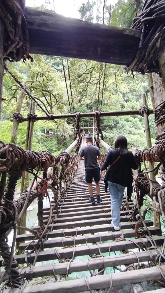 四国の旅で渡った祖谷のかずら橋