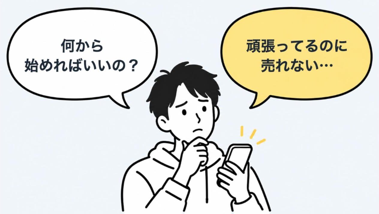 「何から始めればいいの?」「頑張ってるのに売れない…」と悩む人