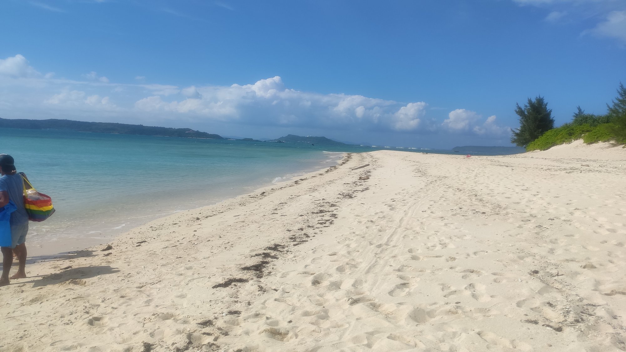 沖縄の無人島ツアーで訪れた真っ白な砂浜と海